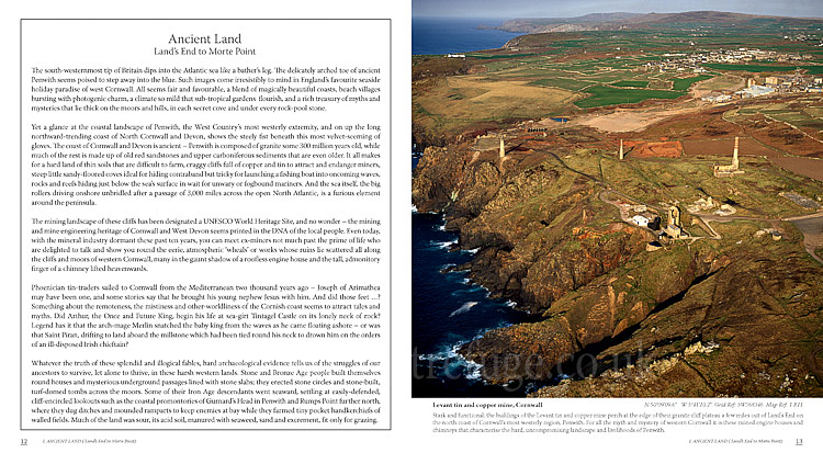 Aerial Coast of Cornwall, South west England: Levant tin & copper mine
