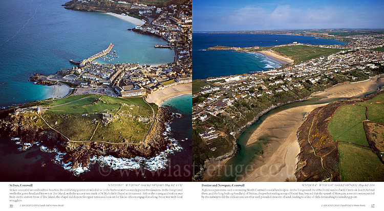 Aerial Coast of Cornwall, South west England: St Ives, Pentire and Newquay