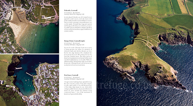 Aerial Coast of Cornwall, South west England: Polzeath, Rumps Point, Port Isaac