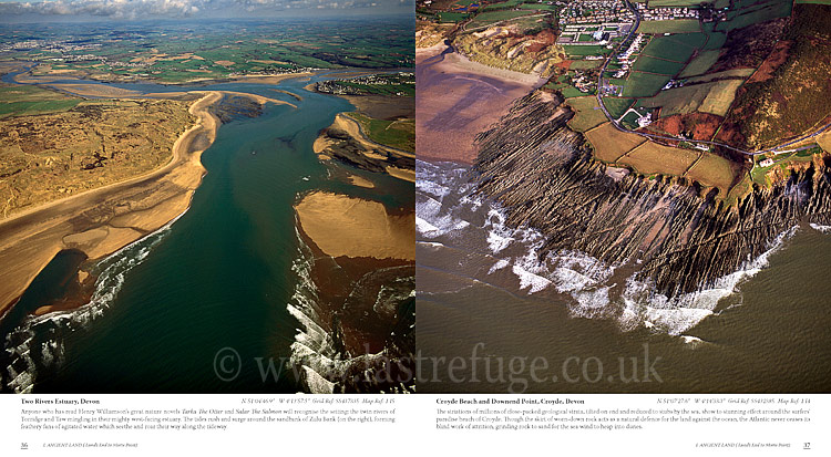 Aerial Coast of Devon, South west England: Taw and Torridge estuary, Croyde