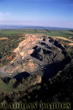 Aerial image of a Quarry, Somerset