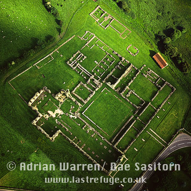 Aerial photo of Byland Abbey, North Yorkshire
