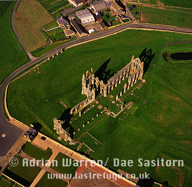 Aerial photo of Whitby Abbey, North Yorkshire