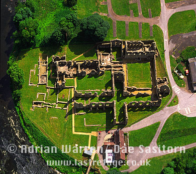 Aerial image of Finchale Priory, Durham