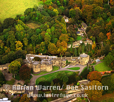 Aerial image of Skipton Castle, North Yorkshire