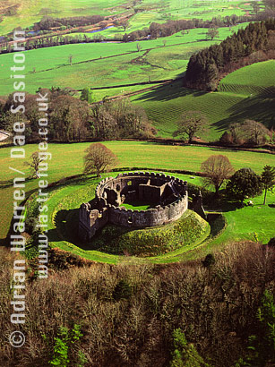 Aerial photo of Restomel Castle, Cornwall