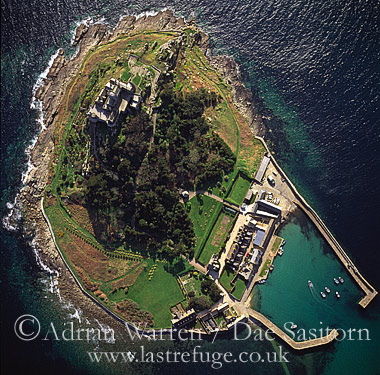 Aerial photo of St. Michael's Mount, Cornwall