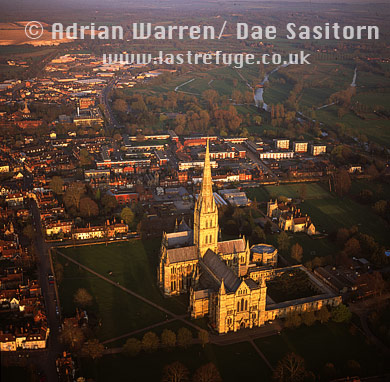 Aerial image of Salisbury Cathedral