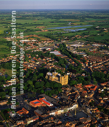 Aerial image of Ripon and Ripon Cathedral, North Yorkshire, England
