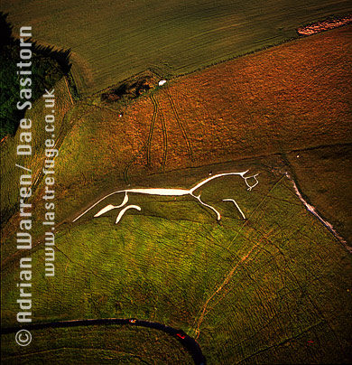 Aerial Photo of Uffington White Horse, Oxfordshire, England