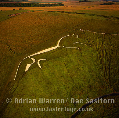 Aerial Picture of Uffington White Horse, Oxfordshire, England