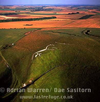 Aerial Picture of Uffington White Horse, Oxfordshire, England