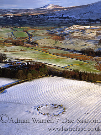 Aerial photo of Castlerigg Stone Circle, Lake District National Park, Cumbria