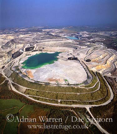 Kaolinite, China Clay Quarries, St. Austell, Cornwall, England , awuk182