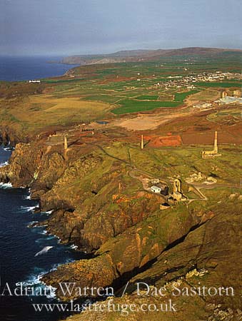 Old Tin Mines, south of Cape Cornwall, Cornwall, awuk215a