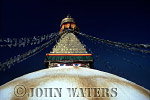 JWnepal28 : Stupa and prayer flags at Bodnath shrine, Kathmandu, Nepal