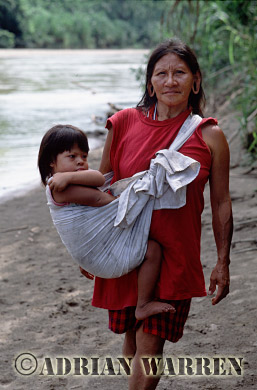 AW_Waorani1066, Waorani Indians : Palm Beach, rio Curaray, Ecuador, 2002