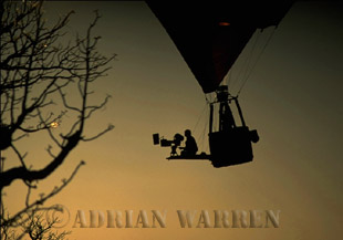 Camera Platform on Balloon: Adrian Warren filming over Etosha National Park, Namibia