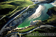 Aerial photos of : China Clay Quarry, St. Austell, Cornwall, England, UK 