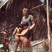 Jim Yost with Waorani Children, 1983
